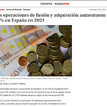 Las operaciones de fusin y adquisicin aumentaron un 25% en Espaa en 2021